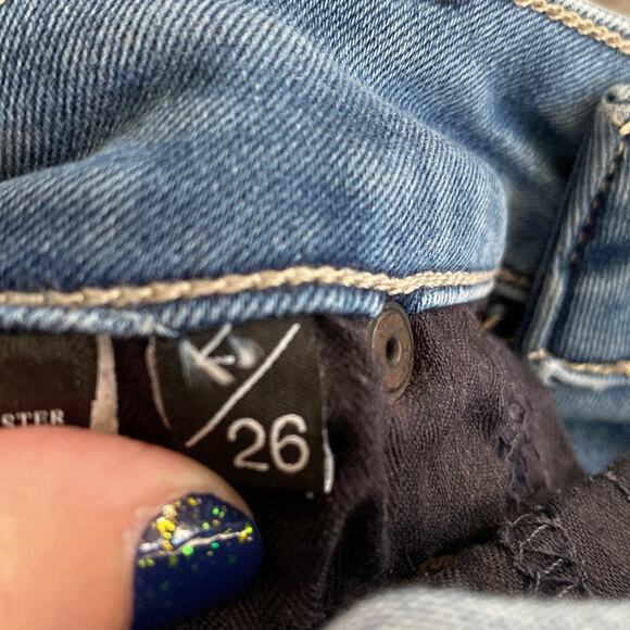 Parker Smith Light Wash Ankle Raw Hem High Waist Skinny Jeans Size 2/26 - Picture 13 of 13